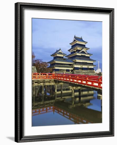 Footbridge spanning moat at Matsumoto Castle-Rudy Sulgan-Framed Photographic Print