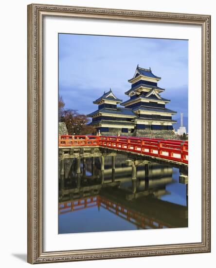 Footbridge spanning moat at Matsumoto Castle-Rudy Sulgan-Framed Photographic Print