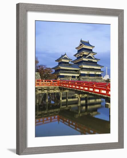 Footbridge spanning moat at Matsumoto Castle-Rudy Sulgan-Framed Photographic Print