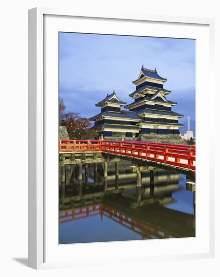 Footbridge spanning moat at Matsumoto Castle-Rudy Sulgan-Framed Photographic Print