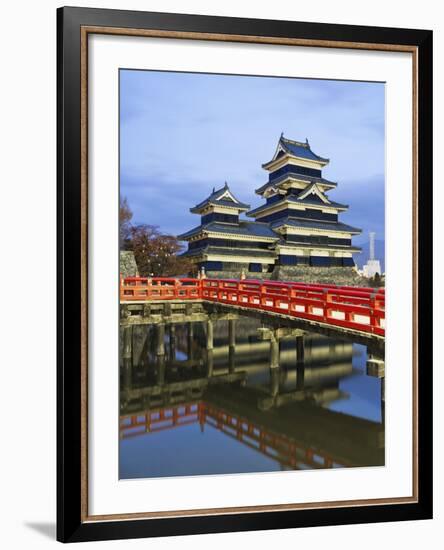 Footbridge spanning moat at Matsumoto Castle-Rudy Sulgan-Framed Photographic Print