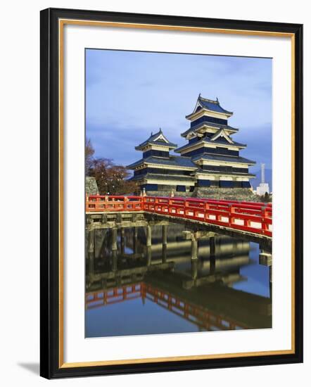 Footbridge spanning moat at Matsumoto Castle-Rudy Sulgan-Framed Photographic Print