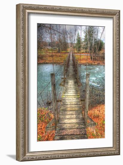 Footbridge Vertical-Robert Goldwitz-Framed Photographic Print