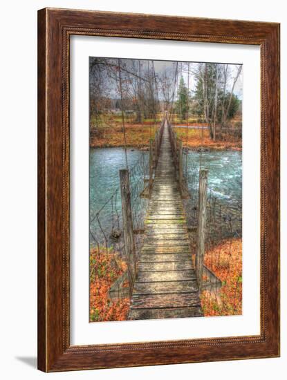 Footbridge Vertical-Robert Goldwitz-Framed Photographic Print