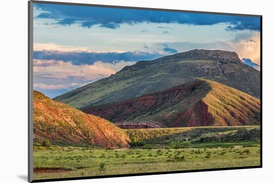 Foothills of Rocky Mountains in Colorado - Red Mountain Open Space near Fort Collins with a Dam on-PixelsAway-Mounted Photographic Print