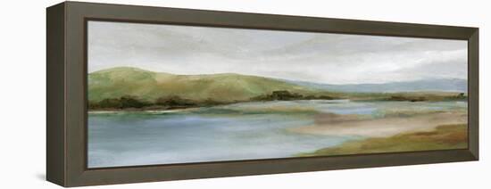 Foothills with Lake-Carol Robinson-Framed Stretched Canvas