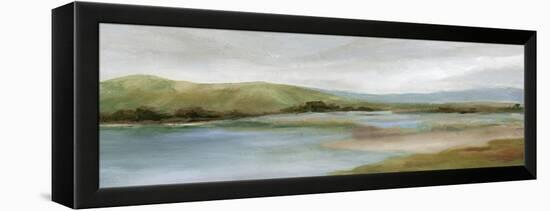 Foothills with Lake-Carol Robinson-Framed Stretched Canvas