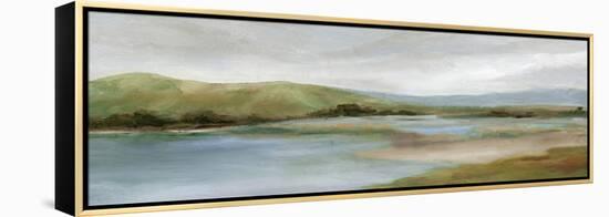 Foothills with Lake-Carol Robinson-Framed Stretched Canvas