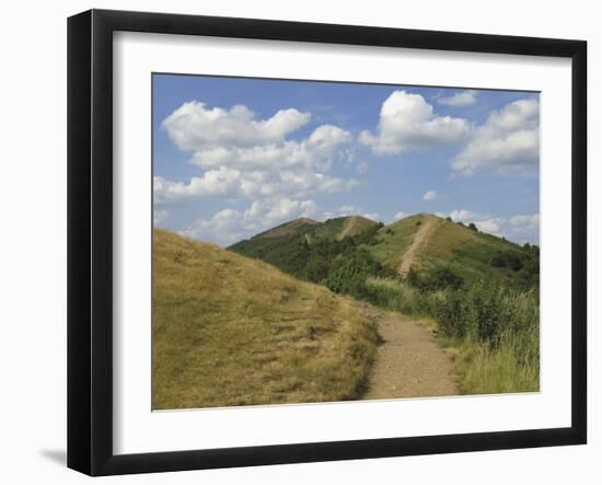 Footpath Along the Main Ridge of the Malvern Hills, Worcestershire, Midlands, England-David Hughes-Framed Photographic Print