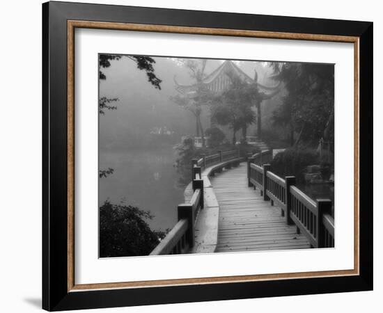 Footpath and Pavillon, West Lake, Hangzhou, Zhejiang Province, China, Asia-Jochen Schlenker-Framed Photographic Print