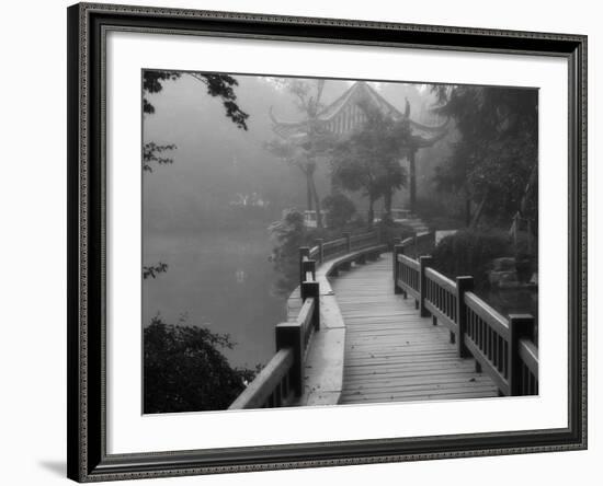 Footpath and Pavillon, West Lake, Hangzhou, Zhejiang Province, China, Asia-Jochen Schlenker-Framed Photographic Print