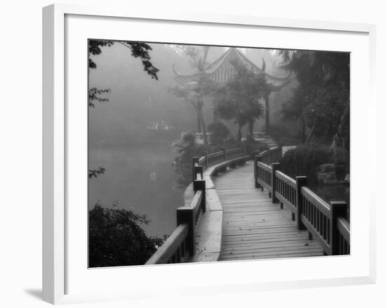 Footpath and Pavillon, West Lake, Hangzhou, Zhejiang Province, China, Asia-Jochen Schlenker-Framed Photographic Print