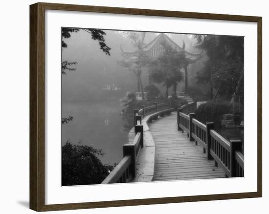 Footpath and Pavillon, West Lake, Hangzhou, Zhejiang Province, China, Asia-Jochen Schlenker-Framed Photographic Print