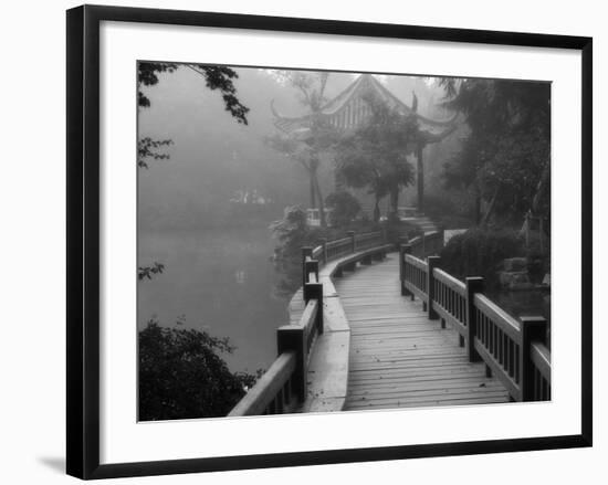 Footpath and Pavillon, West Lake, Hangzhou, Zhejiang Province, China, Asia-Jochen Schlenker-Framed Photographic Print