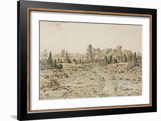 Footpath in the Barbizonnières, 1864-Theodore Rousseau-Framed Giclee Print