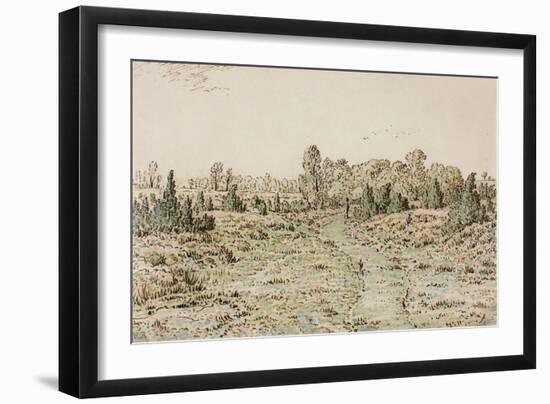 Footpath in the Barbizonnières, 1864-Theodore Rousseau-Framed Giclee Print