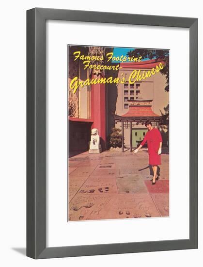 Footprints, Grauman's Chinese Theater, Los Angeles, California-null-Framed Art Print