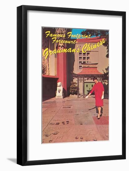 Footprints, Grauman's Chinese Theater, Los Angeles, California-null-Framed Art Print