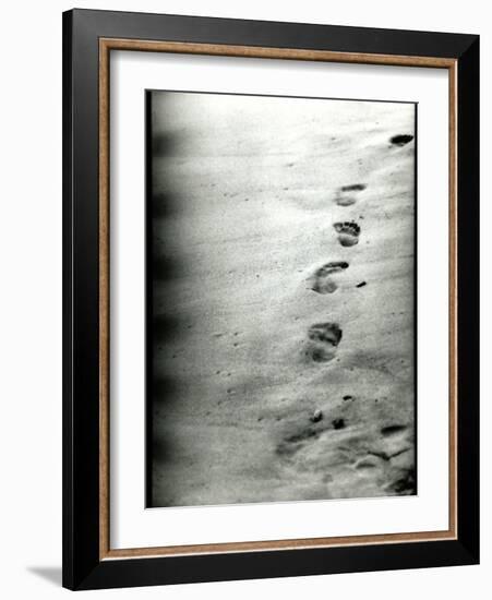 Footprints in a Sandy Beach-RedHeadPictures-Framed Photographic Print