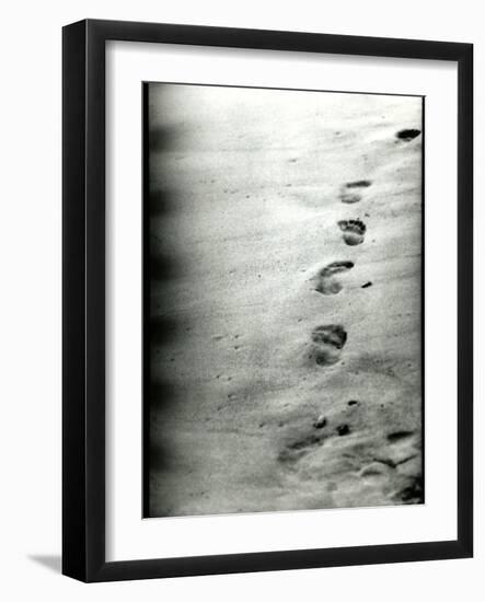 Footprints in a Sandy Beach-RedHeadPictures-Framed Photographic Print