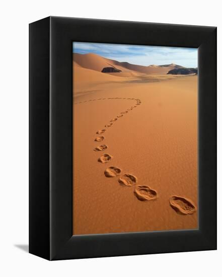 Footprints in sand-Frans Lemmens-Framed Premier Image Canvas