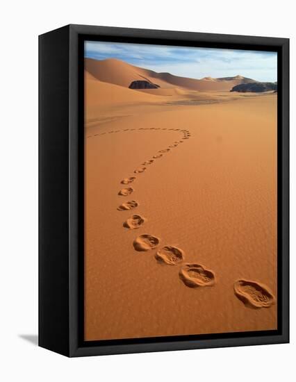 Footprints in sand-Frans Lemmens-Framed Premier Image Canvas