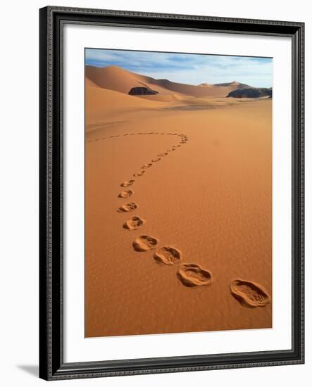 Footprints in sand-Frans Lemmens-Framed Photographic Print