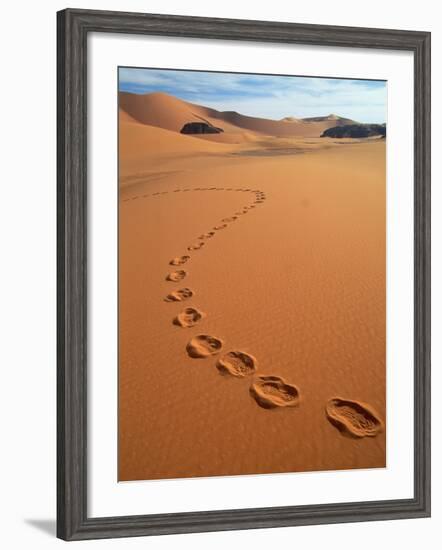 Footprints in sand-Frans Lemmens-Framed Photographic Print