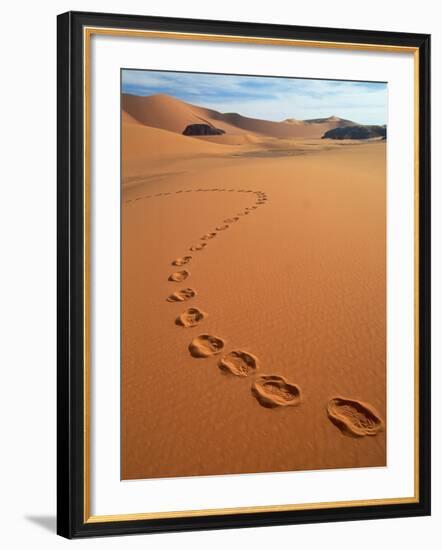 Footprints in sand-Frans Lemmens-Framed Photographic Print