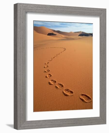 Footprints in sand-Frans Lemmens-Framed Photographic Print