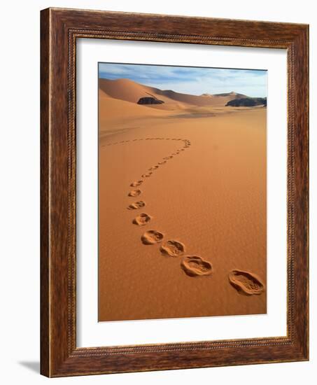 Footprints in sand-Frans Lemmens-Framed Photographic Print