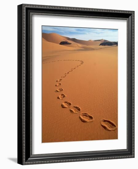 Footprints in sand-Frans Lemmens-Framed Photographic Print