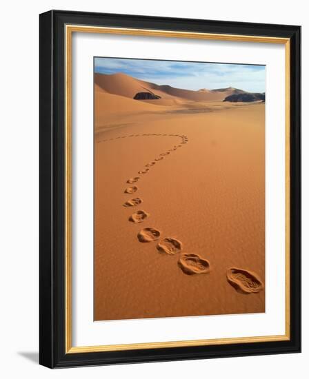 Footprints in sand-Frans Lemmens-Framed Photographic Print