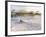 Footprints in the Sand at Sunset in the Dunes of Pensacola Beach, Florida.-forestpath-Framed Photographic Print