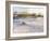 Footprints in the Sand at Sunset in the Dunes of Pensacola Beach, Florida.-forestpath-Framed Photographic Print