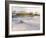 Footprints in the Sand at Sunset in the Dunes of Pensacola Beach, Florida.-forestpath-Framed Photographic Print