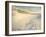 Footprints in the Sand Dunes Leading to the Ocean at Sunset. Soft Artistic Treatment with Canvas Te-forestpath-Framed Photographic Print