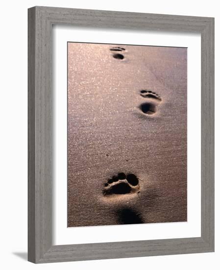 Footprints in the Sand of Eco Beach, South of Broome, Broome, Australia-Trevor Creighton-Framed Photographic Print