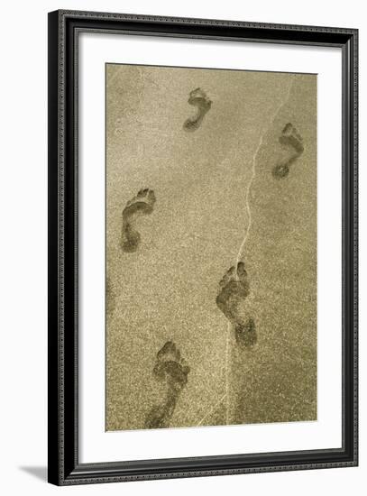 Footprints in the Sand, Puerta Vallarta, Mexico-Julien McRoberts-Framed Photographic Print