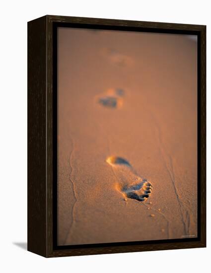 Footprints in the Sand-Jon Arnold-Framed Premier Image Canvas