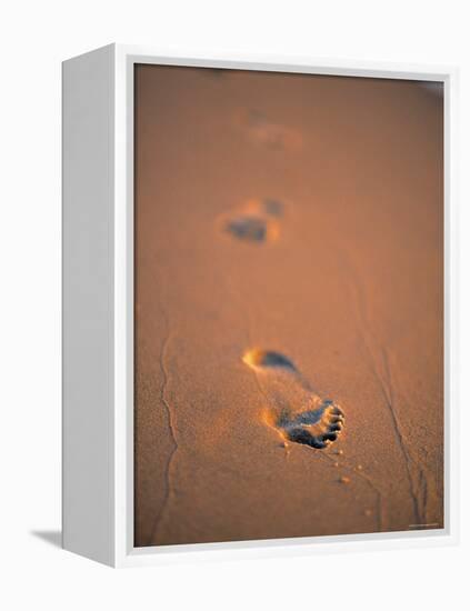 Footprints in the Sand-Jon Arnold-Framed Premier Image Canvas