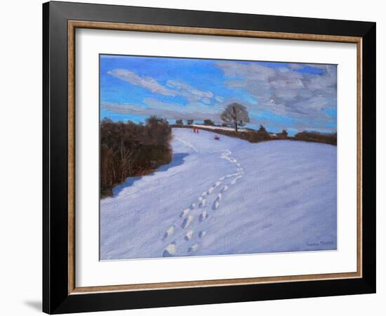 Footprints in the Snow, 2009-Andrew Macara-Framed Giclee Print