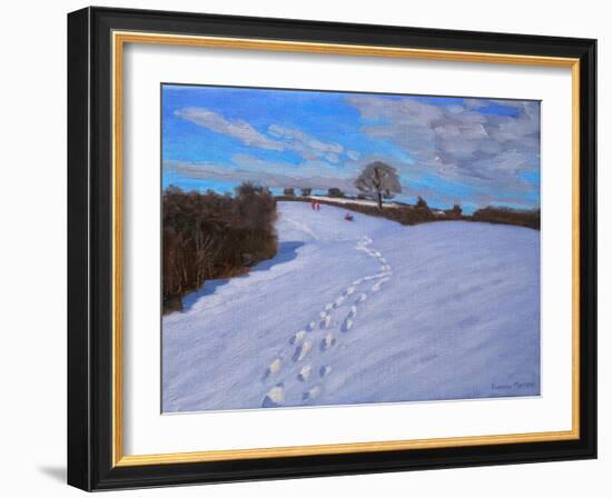 Footprints in the Snow, 2009-Andrew Macara-Framed Giclee Print