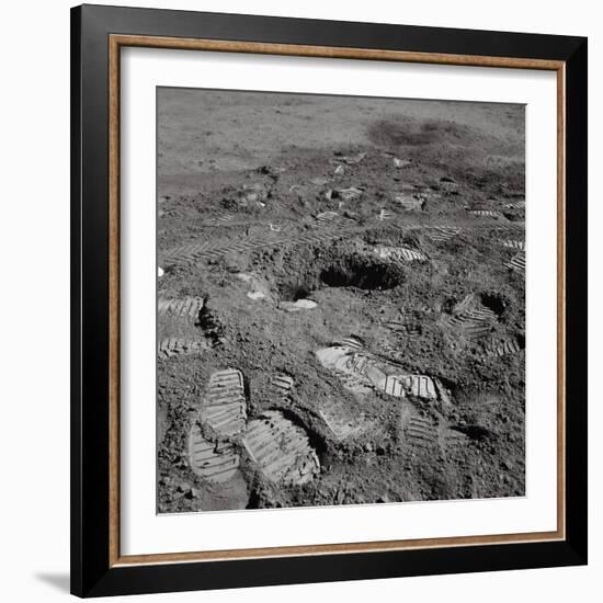 Footprints on the Surface of the Moon-null-Framed Photographic Print
