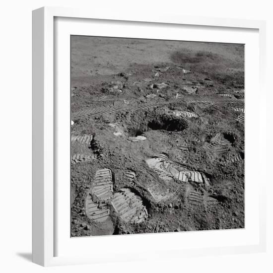 Footprints on the Surface of the Moon-null-Framed Photographic Print