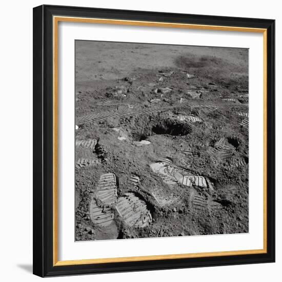 Footprints on the Surface of the Moon-null-Framed Photographic Print