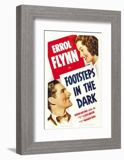 Footsteps in the Dark, Errol Flynn, Brenda Marshall, 1941-null-Framed Photo