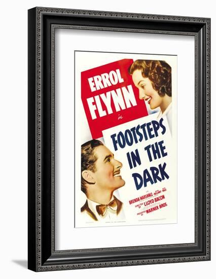 Footsteps in the Dark, Errol Flynn, Brenda Marshall, 1941-null-Framed Photo