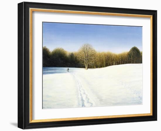 Footsteps Through the Snow-Kevin Dodds-Framed Giclee Print