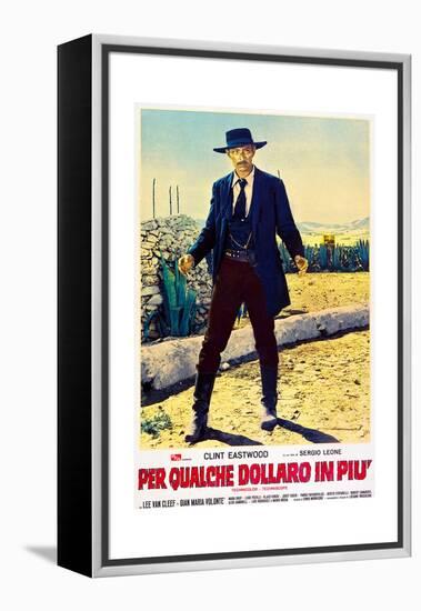 For a Few Dollars More (aka Per Qualche Dollaro In Piu), Lee Van Cleef on Italian poster art, 1965-null-Framed Stretched Canvas